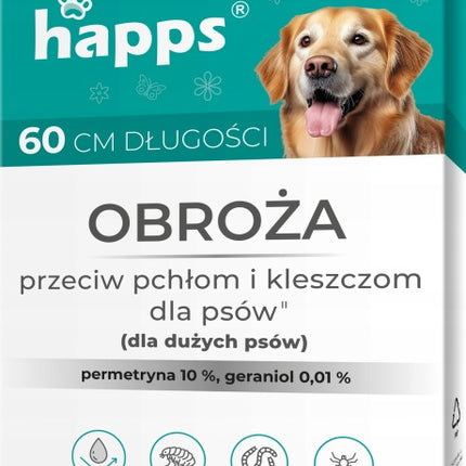 Happs Flea & Tick Collar for Large Dogs - 2 pieces